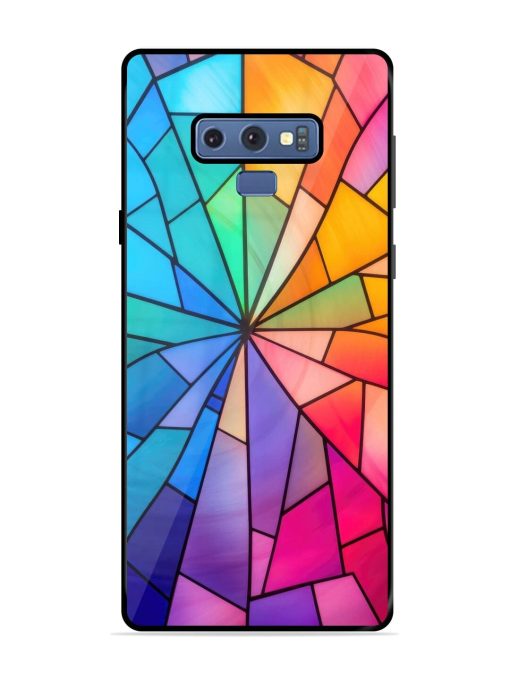 Stained Glass Kaleidoscope Of Colors Glossy Soft Edge Case for Samsung Galaxy Note 9 Chachhi