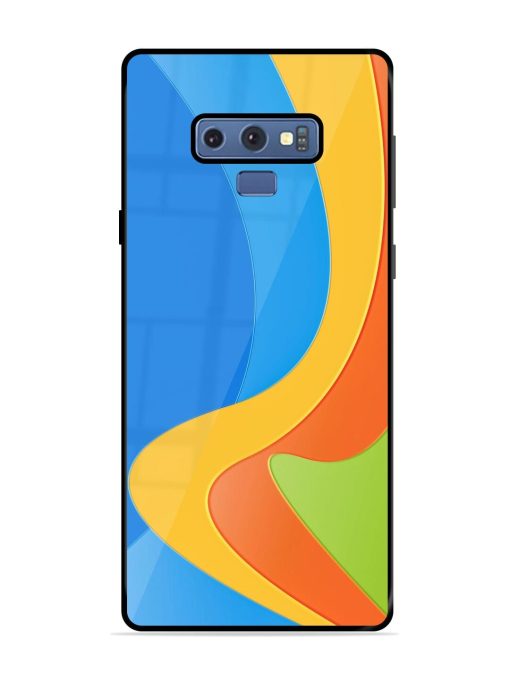 Curvy Color Cascade Glossy Soft Edge Case for Samsung Galaxy Note 9