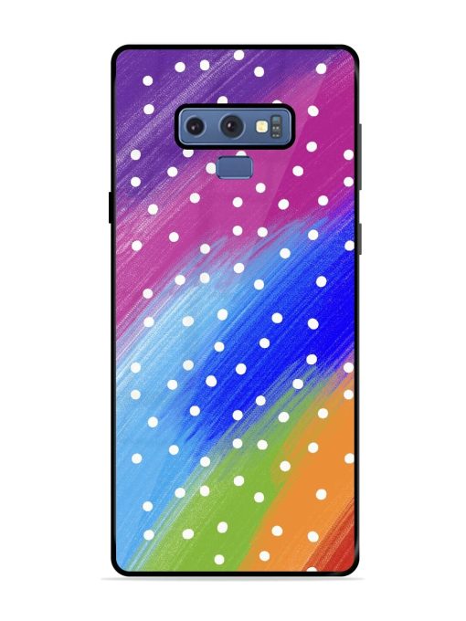 Rainbow Polka Dot Dream Glossy Soft Edge Case for Samsung Galaxy Note 9 Chachhi