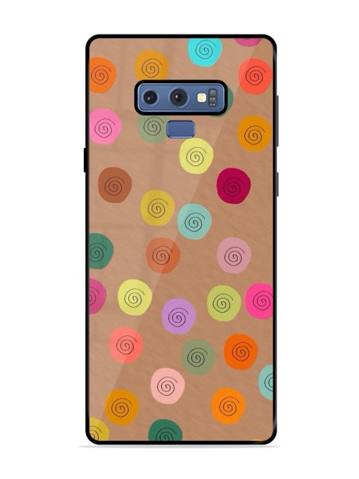 Swirly Dots On Kraft Glossy Soft Edge Case for Samsung Galaxy Note 9 Chachhi