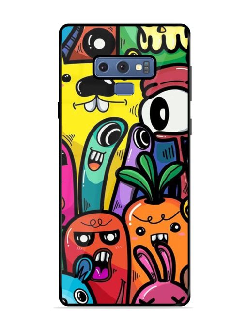 Whimsical Doodle Chaos Glossy Soft Edge Case for Samsung Galaxy Note 9 Chachhi