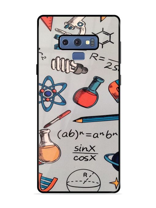 Science Doodle Delight Glossy Soft Edge Case for Samsung Galaxy Note 9 Chachhi