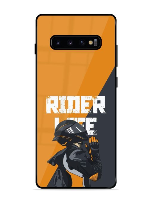 Ride Never Ends Glossy Soft Edge Case for Samsung Galaxy S10 Plus Chachhi