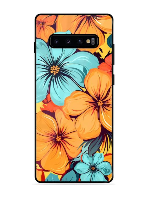 Tropical Bloom Glossy Soft Edge Case for Samsung Galaxy S10 Plus Chachhi