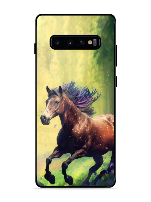 Enchanted Gallop Glossy Soft Edge Case for Samsung Galaxy S10 Plus Chachhi