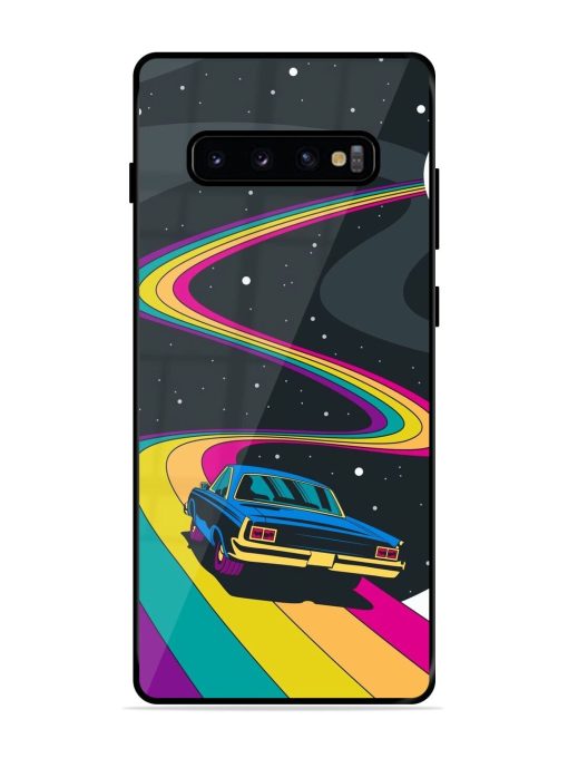 Rainbow Road Glossy Soft Edge Case for Samsung Galaxy S10 Plus Chachhi