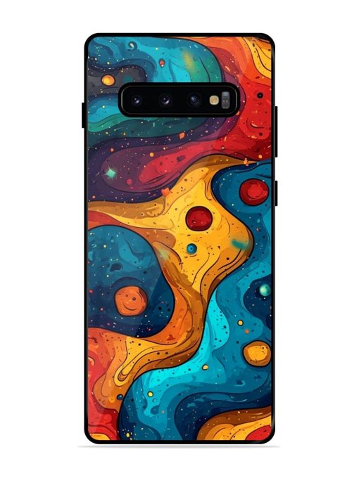 Cosmic Swirl Glossy Soft Edge Case for Samsung Galaxy S10 Plus Chachhi