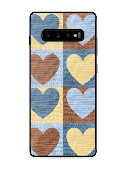 Hearts On Canvas Glossy Soft Edge Case for Samsung Galaxy S10 Plus Chachhi