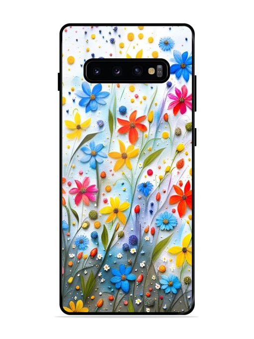 Vibrant Floral Glossy Soft Edge Case for Samsung Galaxy S10 Plus Chachhi