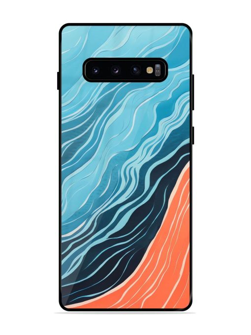 Oceanic Divide Glossy Soft Edge Case for Samsung Galaxy S10 Plus Chachhi