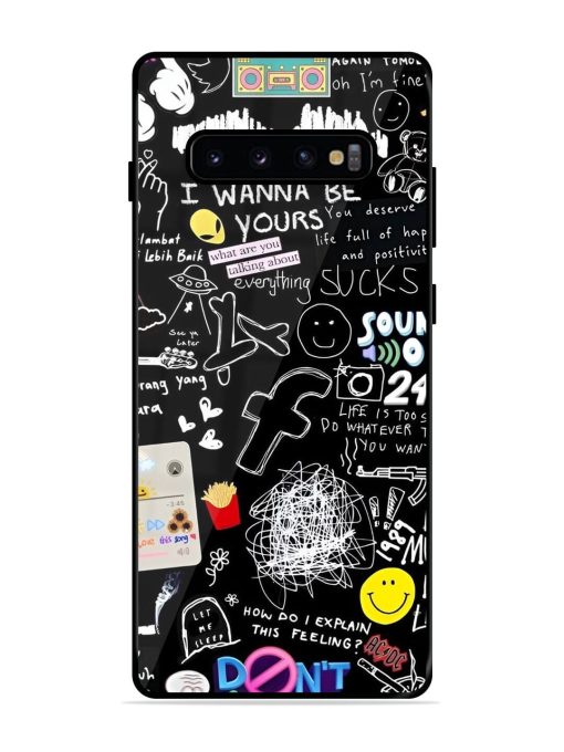 Doodle Diary Glossy Soft Edge Case for Samsung Galaxy S10 Plus Chachhi