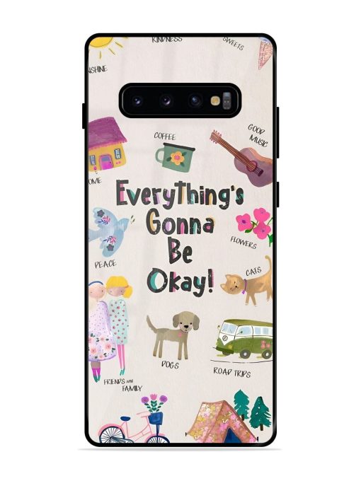 Sunshine And Smiles Glossy Soft Edge Case for Samsung Galaxy S10 Plus Chachhi