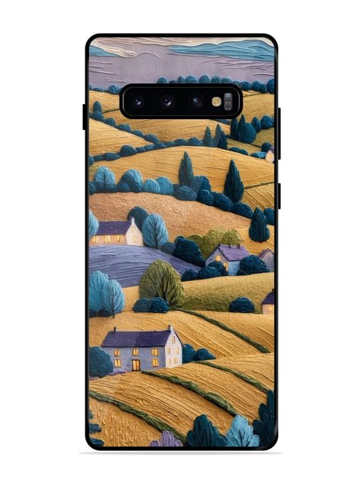 Rolling Hilltop Haven Glossy Soft Edge Case for Samsung Galaxy S10 Plus Chachhi