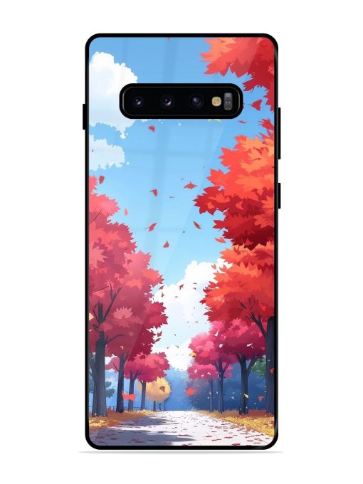 Autumn'S Embrace Glossy Soft Edge Case for Samsung Galaxy S10 Plus Chachhi