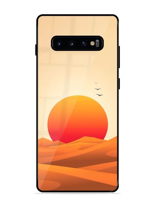 Desert Sunset Glossy Soft Edge Case for Samsung Galaxy S10 Plus Chachhi