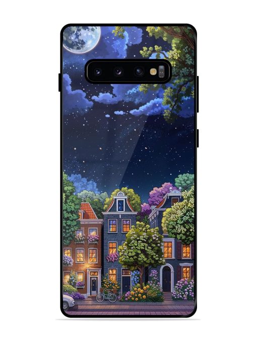 Moonlit Streets Glossy Soft Edge Case for Samsung Galaxy S10 Plus Chachhi