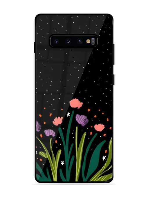 Midnight Bloom Glossy Soft Edge Case for Samsung Galaxy S10 Plus Chachhi