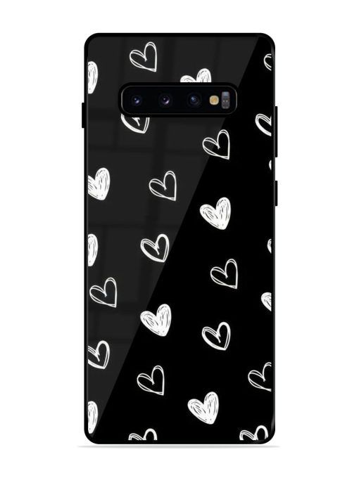 Scattered Hearts Glossy Soft Edge Case for Samsung Galaxy S10 Plus Chachhi