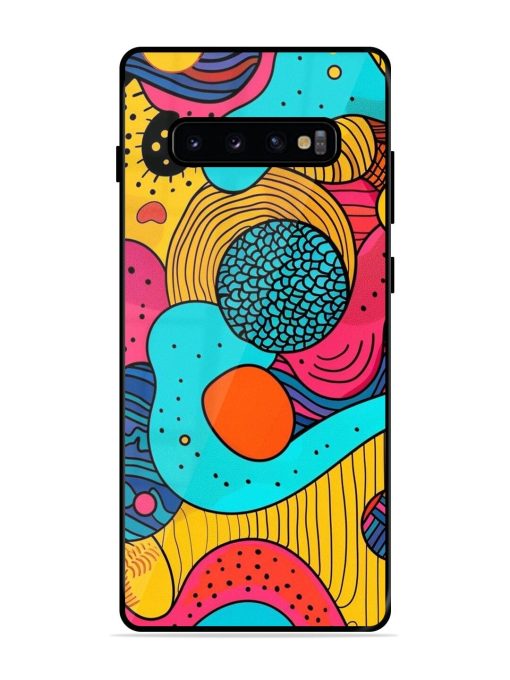 Psychedelic Patterns Glossy Soft Edge Case for Samsung Galaxy S10 Plus Chachhi