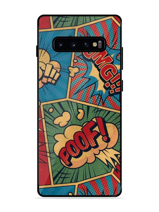 Comic Book Chaos Glossy Soft Edge Case for Samsung Galaxy S10 Plus Chachhi