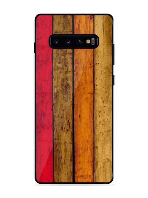 Colorful Woodgrain Glossy Soft Edge Case for Samsung Galaxy S10 Plus Chachhi