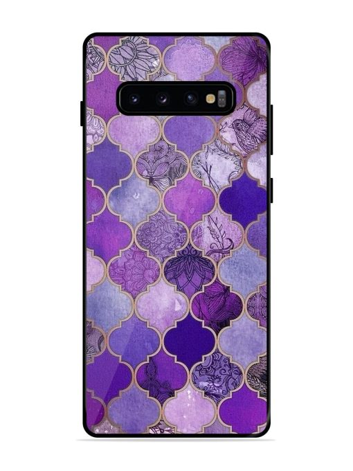 Purple Mosaic Magic Glossy Soft Edge Case for Samsung Galaxy S10 Plus Chachhi