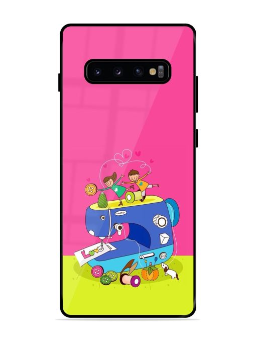 Sew Cute Glossy Soft Edge Case for Samsung Galaxy S10 Plus Chachhi