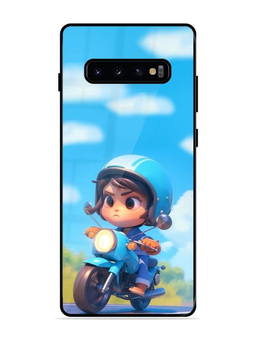 Little Rider Glossy Soft Edge Case for Samsung Galaxy S10 Plus Chachhi