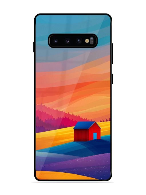 Sunset Solitude Glossy Soft Edge Case for Samsung Galaxy S10 Plus Chachhi