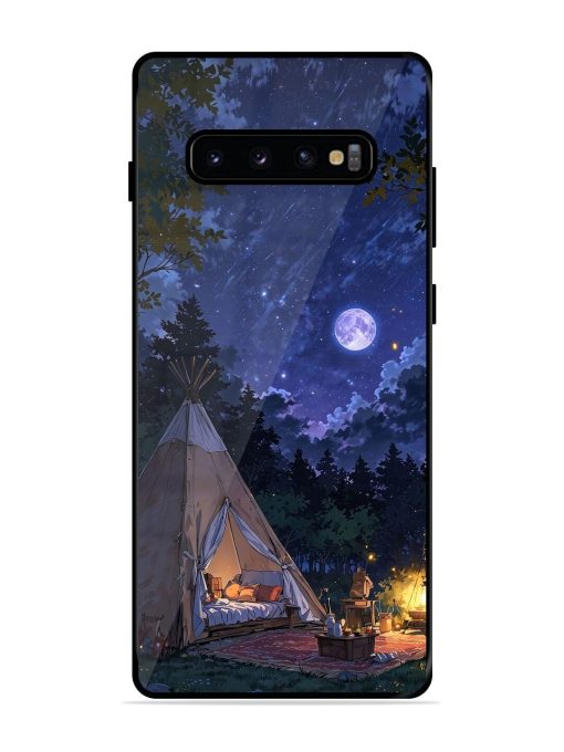 Moonlight Camping Glossy Soft Edge Case for Samsung Galaxy S10 Plus Chachhi