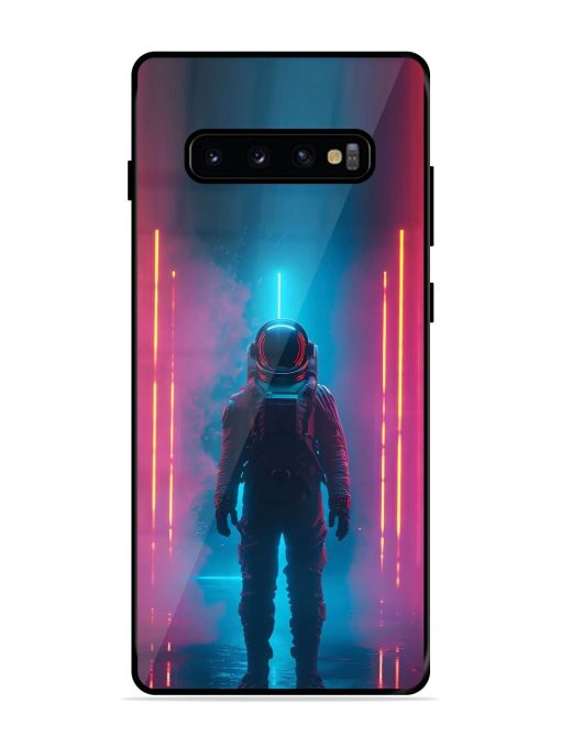 Neon Astronaut Glossy Soft Edge Case for Samsung Galaxy S10 Plus Chachhi