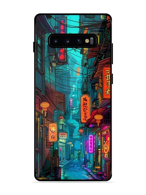 Neon Nightscape Glossy Soft Edge Case for Samsung Galaxy S10 Plus Chachhi