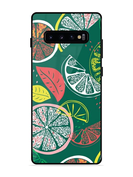 Citrus Symphony Glossy Soft Edge Case for Samsung Galaxy S10 Plus Chachhi