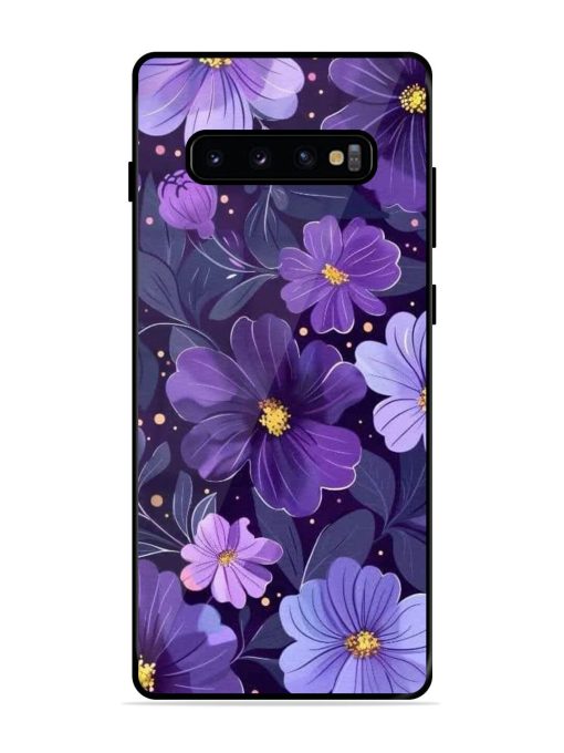 Purple Paradise Glossy Soft Edge Case for Samsung Galaxy S10 Plus Chachhi