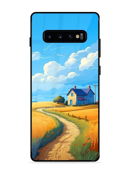 Countryside Cottage Glossy Soft Edge Case for Samsung Galaxy S10 Plus Chachhi