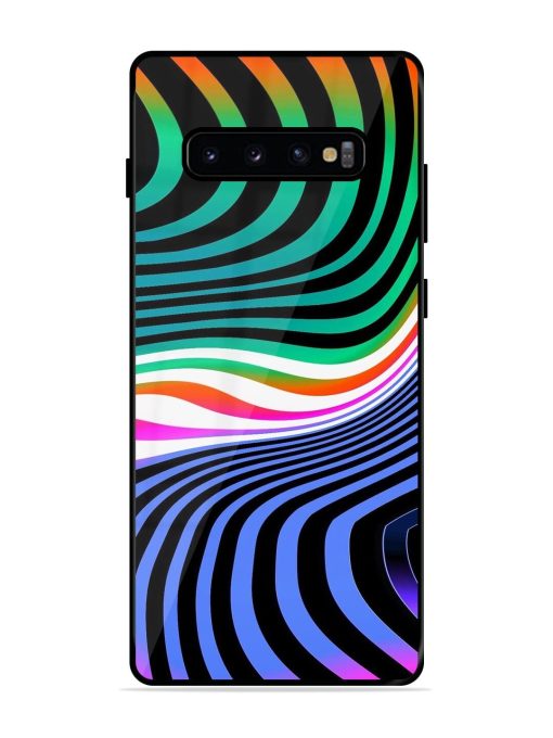 Psychedelic Waves Glossy Soft Edge Case for Samsung Galaxy S10 Plus Chachhi