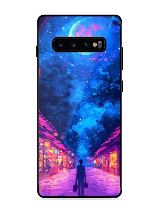 Neon Nightscape Glossy Soft Edge Case for Samsung Galaxy S10 Plus Chachhi