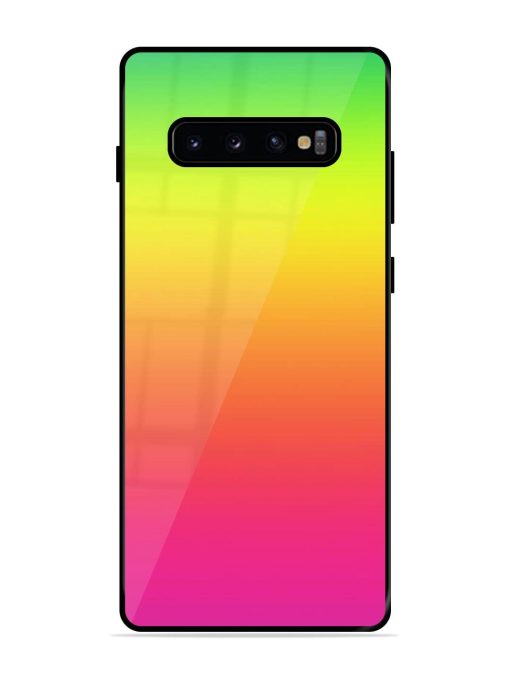 Rainbow Gradient Glossy Soft Edge Case for Samsung Galaxy S10 Plus Chachhi