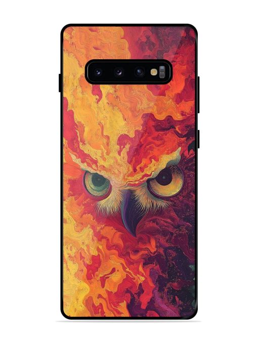 Fiery Owl Glossy Soft Edge Case for Samsung Galaxy S10 Plus Chachhi