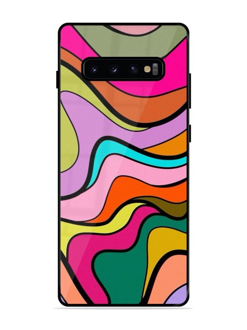 Wavy Wonder Glossy Soft Edge Case for Samsung Galaxy S10 Plus Chachhi