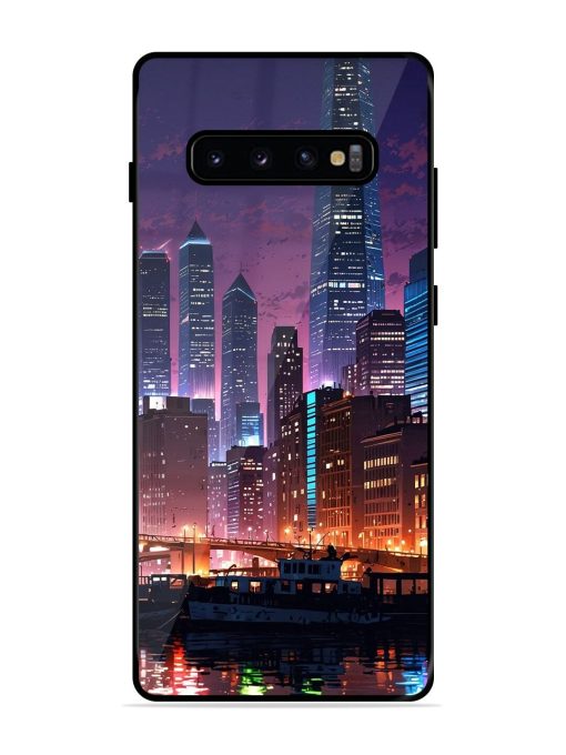 Neon Nightscape Glossy Soft Edge Case for Samsung Galaxy S10 Plus Chachhi