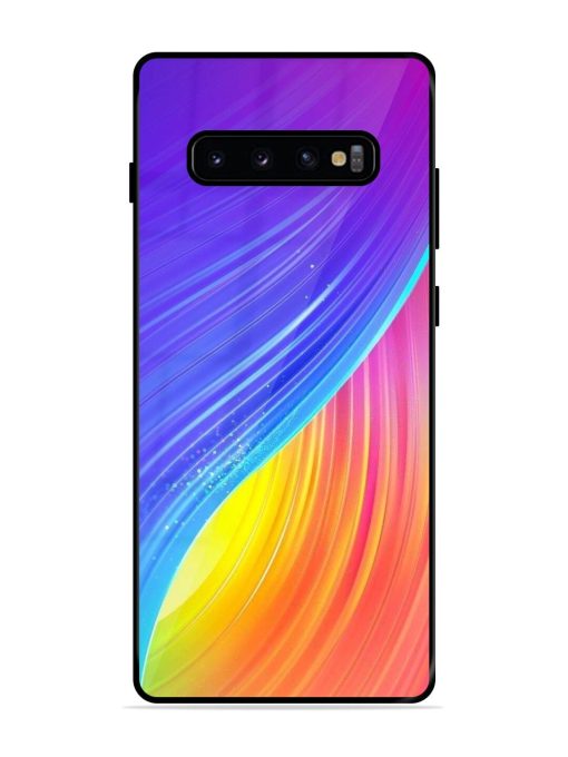 Neon Swirl Glossy Soft Edge Case for Samsung Galaxy S10 Plus Chachhi