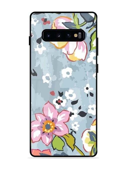 Floral Fantasy Glossy Soft Edge Case for Samsung Galaxy S10 Plus Chachhi