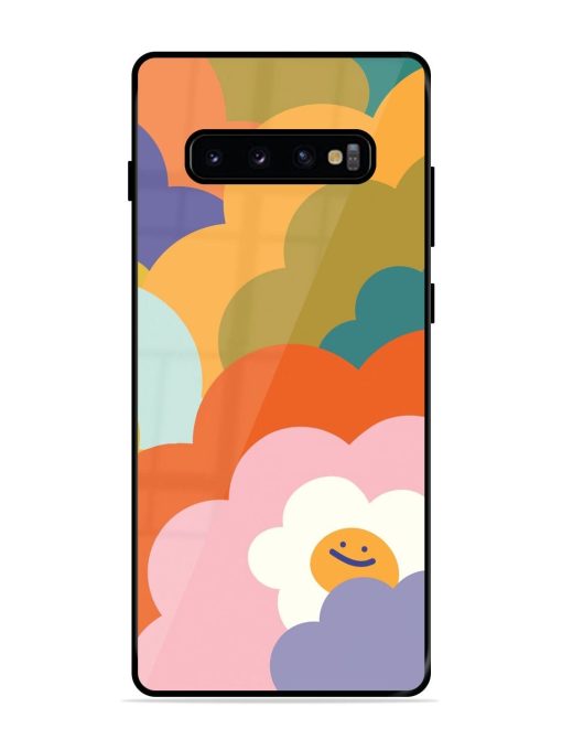 Happy Flower Power Glossy Soft Edge Case for Samsung Galaxy S10 Plus Chachhi