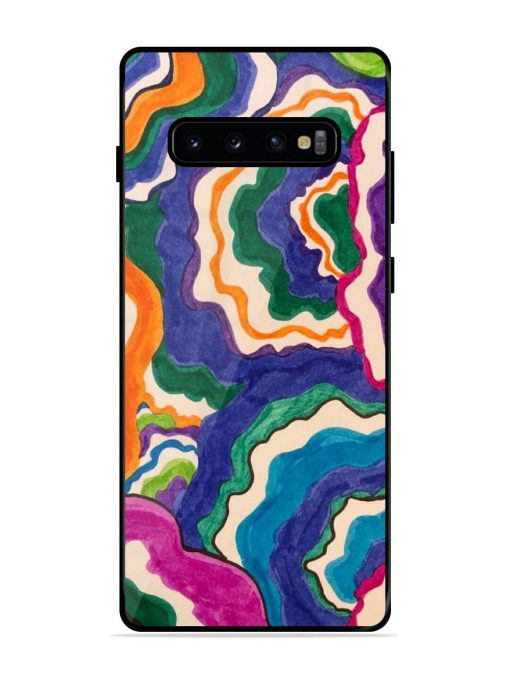 Wavy Wonder Glossy Soft Edge Case for Samsung Galaxy S10 Plus Chachhi