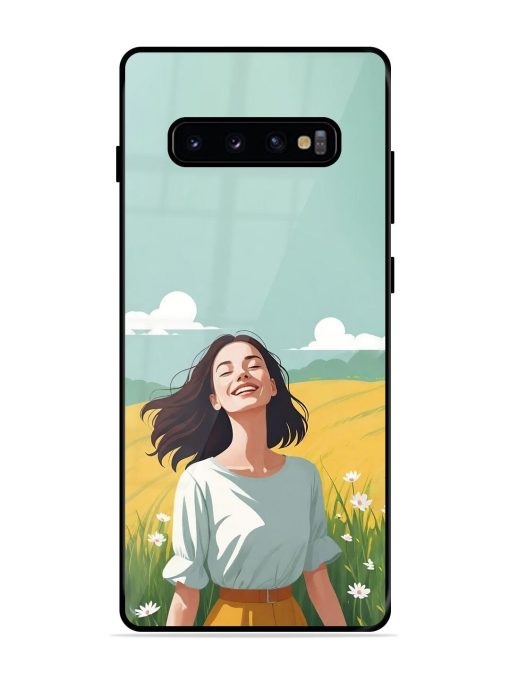 Girl Graffiti Glossy Soft Edge Case for Samsung Galaxy S10 Plus Chachhi