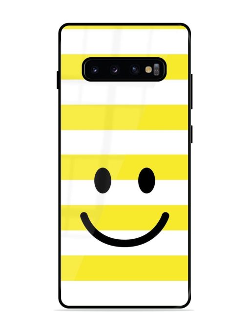 Smiling Stripes Glossy Soft Edge Case for Samsung Galaxy S10 Plus Chachhi