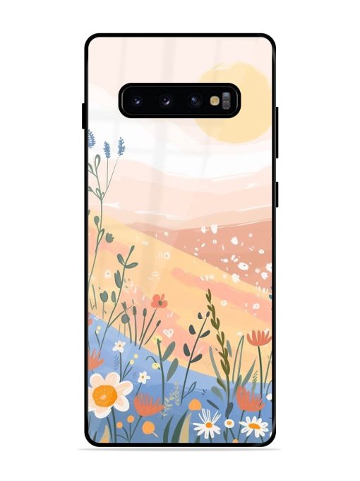 Golden Hour Blooms Glossy Soft Edge Case for Samsung Galaxy S10 Plus Chachhi