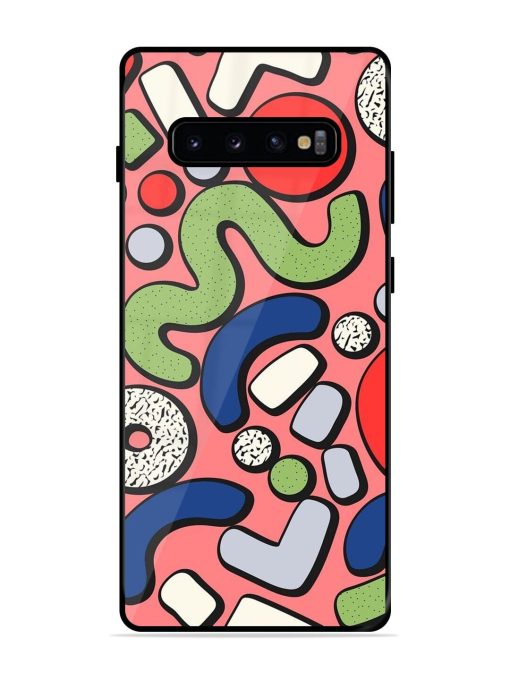 Groovy Geometric Shapes Glossy Soft Edge Case for Samsung Galaxy S10 Plus