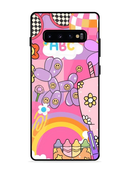 Whimsical Y2K Chaos Glossy Soft Edge Case for Samsung Galaxy S10 Plus Chachhi